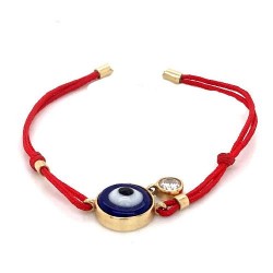 14 Ayar İpli Nazar Boncuklu Bileklik